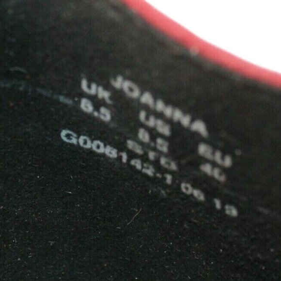 Hotter Womens Sz 8.5M Joanna Red Suede Round Toe Slip On Block High Heels Pump - Picture 12 of 12